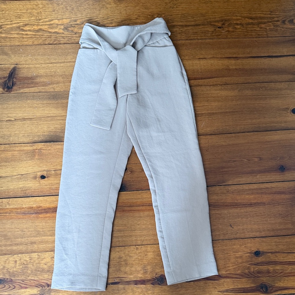 Wilfred Tan Straight Leg Pants